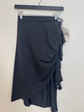 Dance & Sway Ruffle Dance Skirt | Waist 26" | Built-In Shorts | Asymmetric